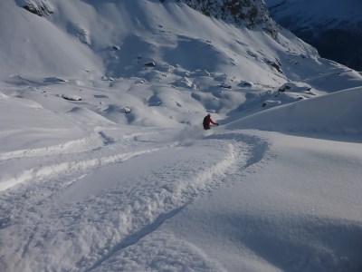 First tracks of the day