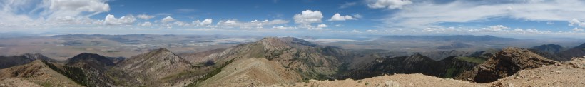 View across the salt flats of Salt Lake