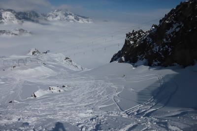 Incredible cloud inversion, luckily we were above it!