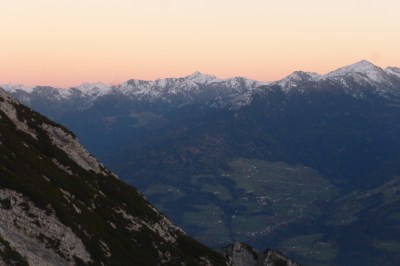 Sunset from our privileged view point at 2000m