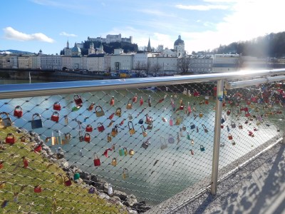 The amazing bridge of padlocks